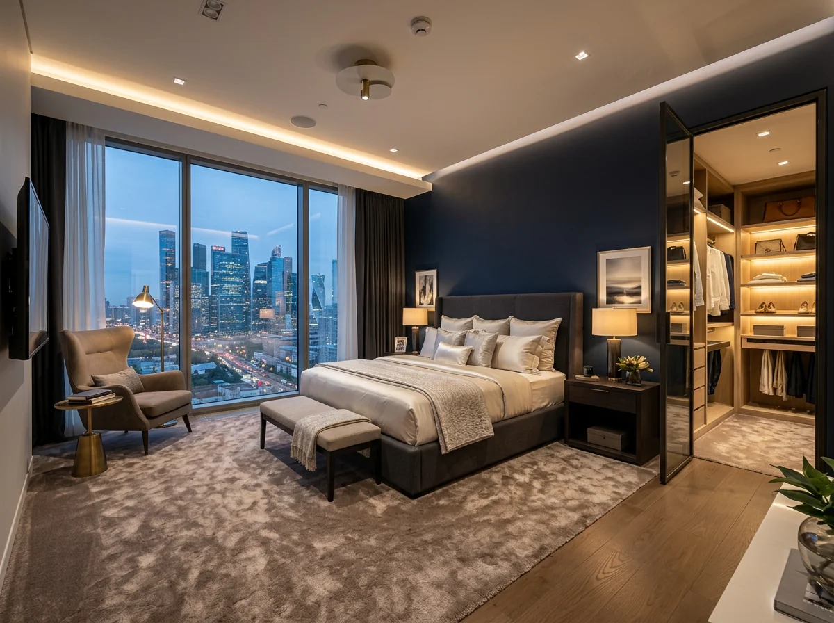 KI-gestaltetes Luxus-Schlafzimmer